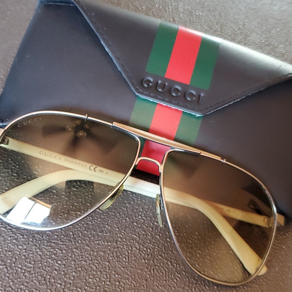 #1 - Vintage Aviator Gucci Sunglasses